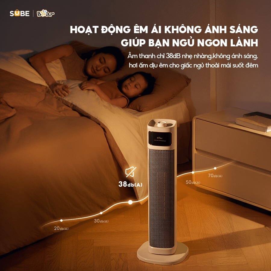 Máy sưởi Bear DNQ-P20Y5 hoạt động êm ái DNQ-P20Y5