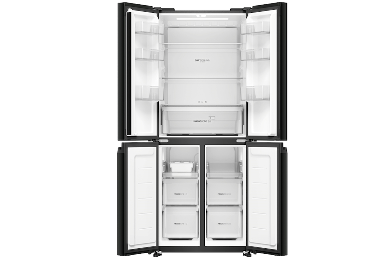 Tủ lạnh Aqua Inverter 410 lít AQR-M466XA 3 Tủ lạnh Aqua 410 lít Multi Door AQR-M466XA sử dụng công nghệ Twin Inverter tiên tiến