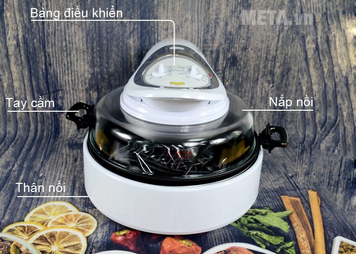 Lò nướng thủy tinh đa năng halogen Tiger Queen MO-02MHG (12 lít)