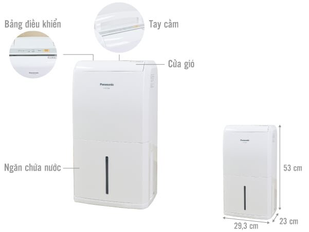 Cấu tạo máy hút ẩm Panasonic F-YCT10V