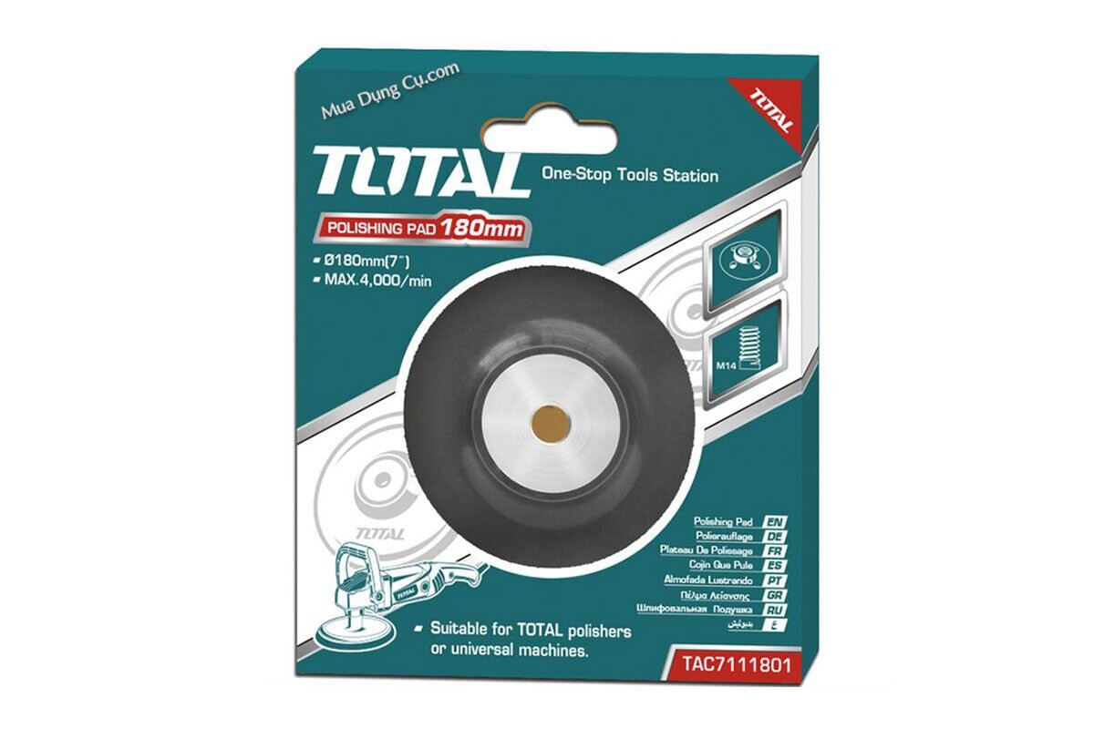 Đĩa cao su đánh bóng 180mm Total TAC7121801