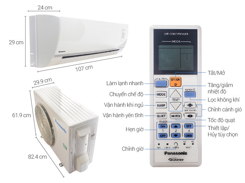 Máy lạnh Panasonic 2.0 HP CU/CS-N18TKH-8
