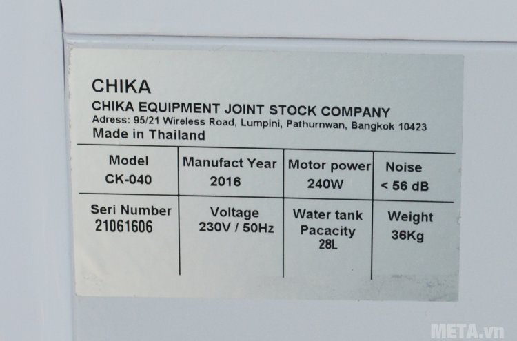 Máy làm mát Chika CK040