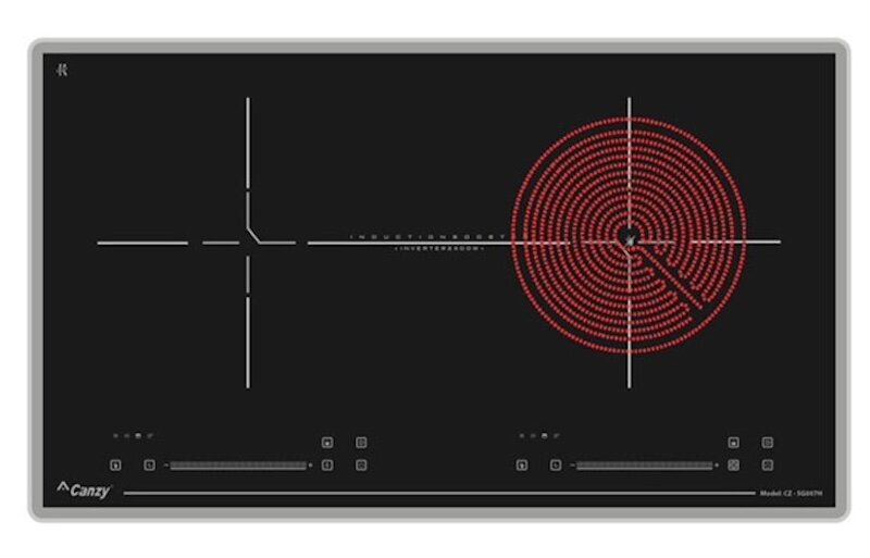 Bếp điện từ đôi Canzy CZ-SG007H sở hữu tổng công suất lên đến 4200W
