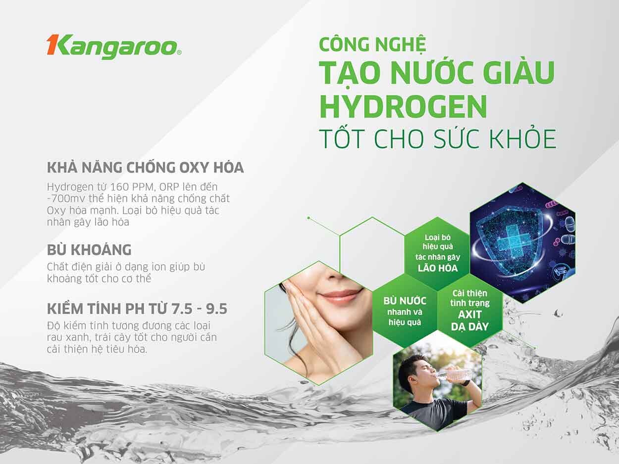 Máy lọc nước Hydrogen KG10A10S sử dụng công nghệ tạo nước Hydrogen bằng khoáng gốm