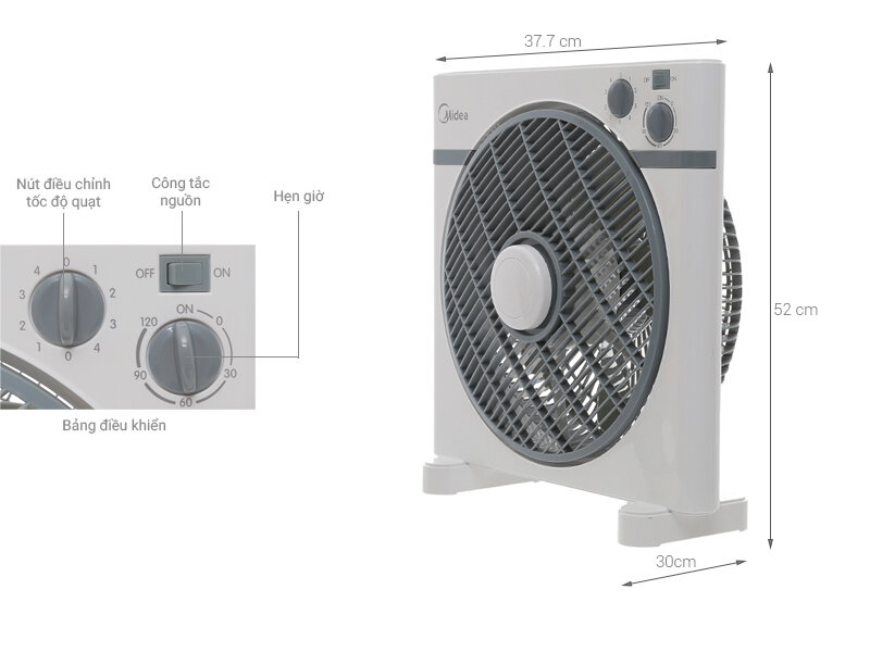 Quạt hộp Midea KYT30-15A Quạt hộp Midea KYT30-15A