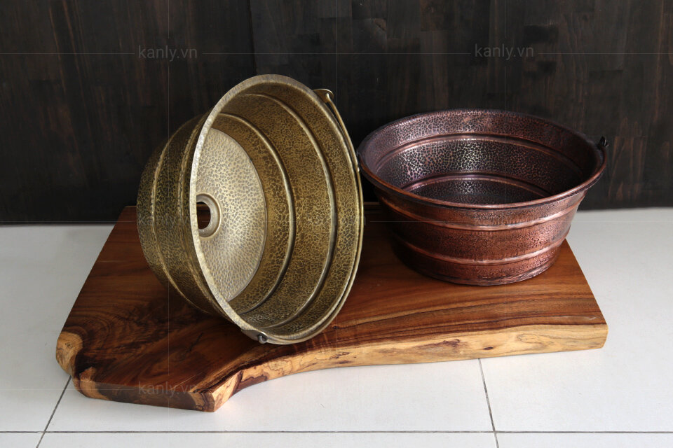 Chậu rửa lavabo bằng đồng Kanly RSC411V/12V 