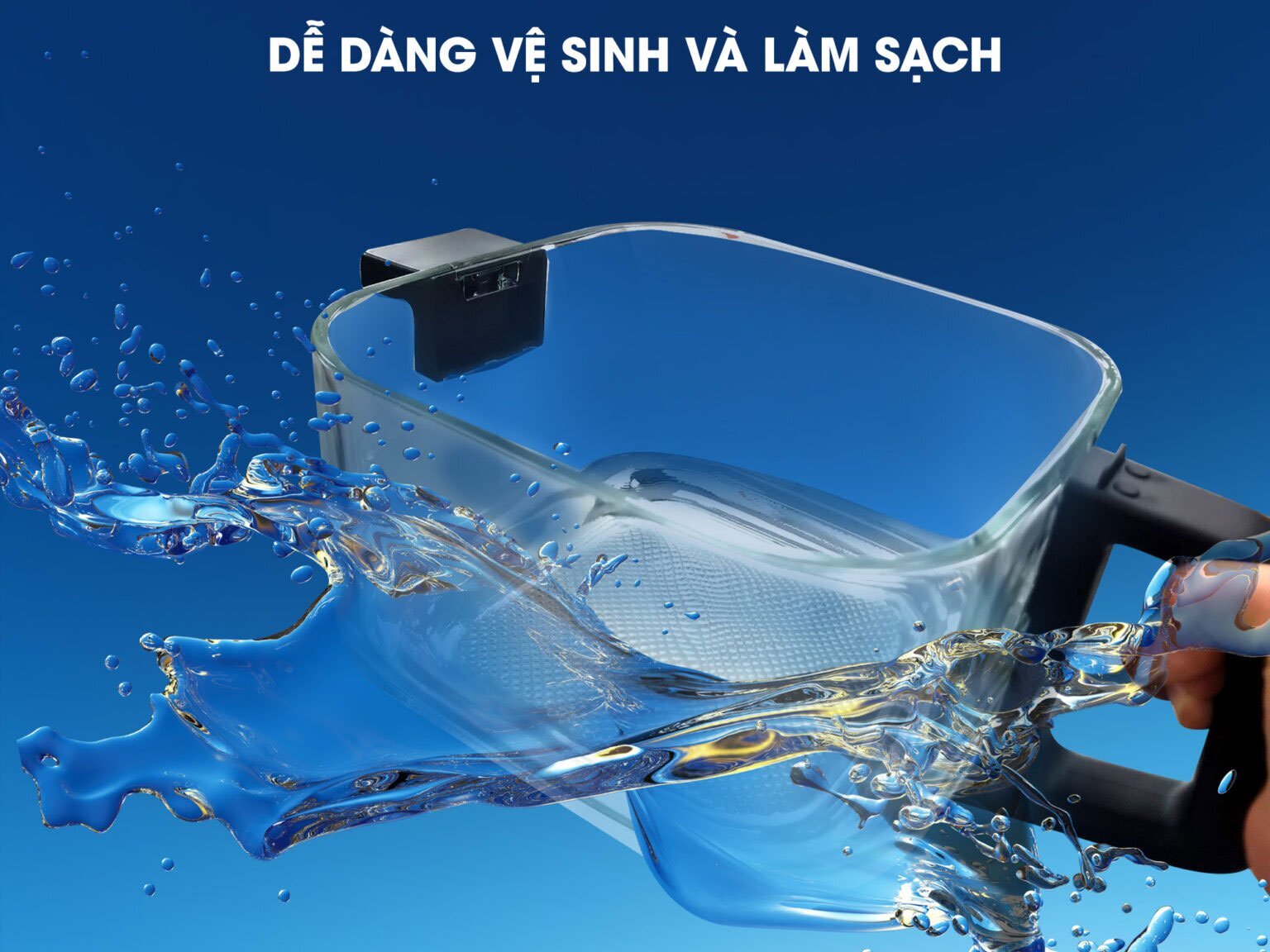 Giỏ chiên của nồi chiên không dầu Kalite KL6000 có thể vệ sinh dễ dàng