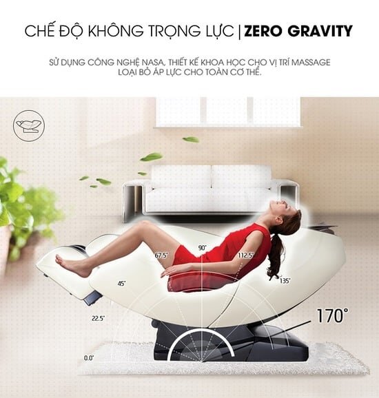 Chế độ không trọng lực giúp giảm áp lực lên cột sống