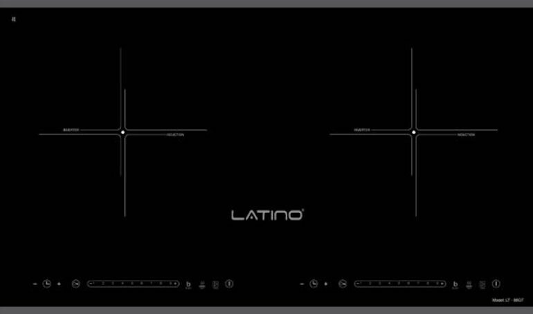 Bếp từ Latino LT-88GT sở hữu 2 vùng nấu với thiết kế tinh tế
