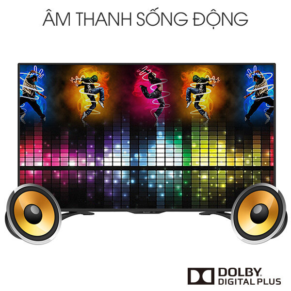 Smart Tivi Sharp 50 inch LC-50LE580X-BK Full HD, Android