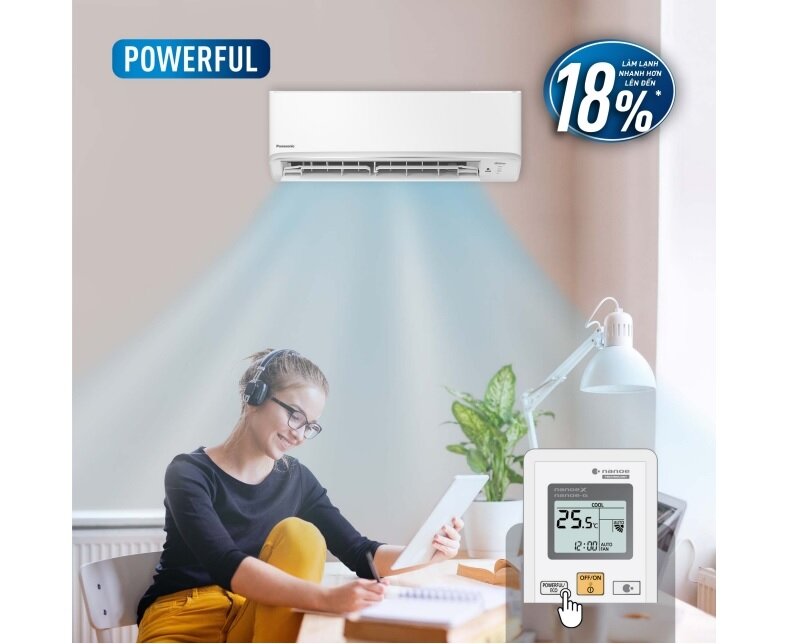 Điều Hòa Panasonic 18000 BTU 1 chiều inverter XPU18WKH-8 tiết kiệm điẹn