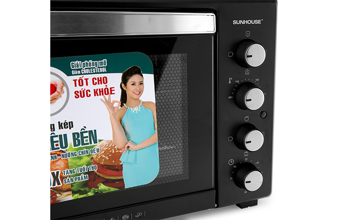 Lò nướng 48L Sunhouse SHD4248S (Vỉ inox)