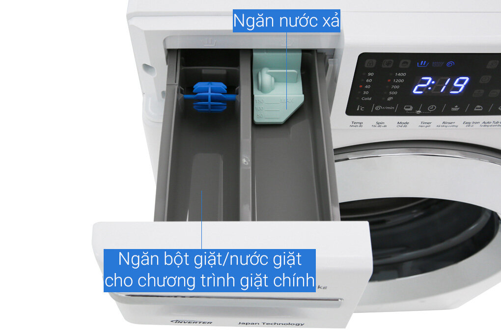Máy giặt Panasonic có ngăn kéo đựng chất tẩy tiện lợi Máy giặt Panasonic NA-V90FG1WVT