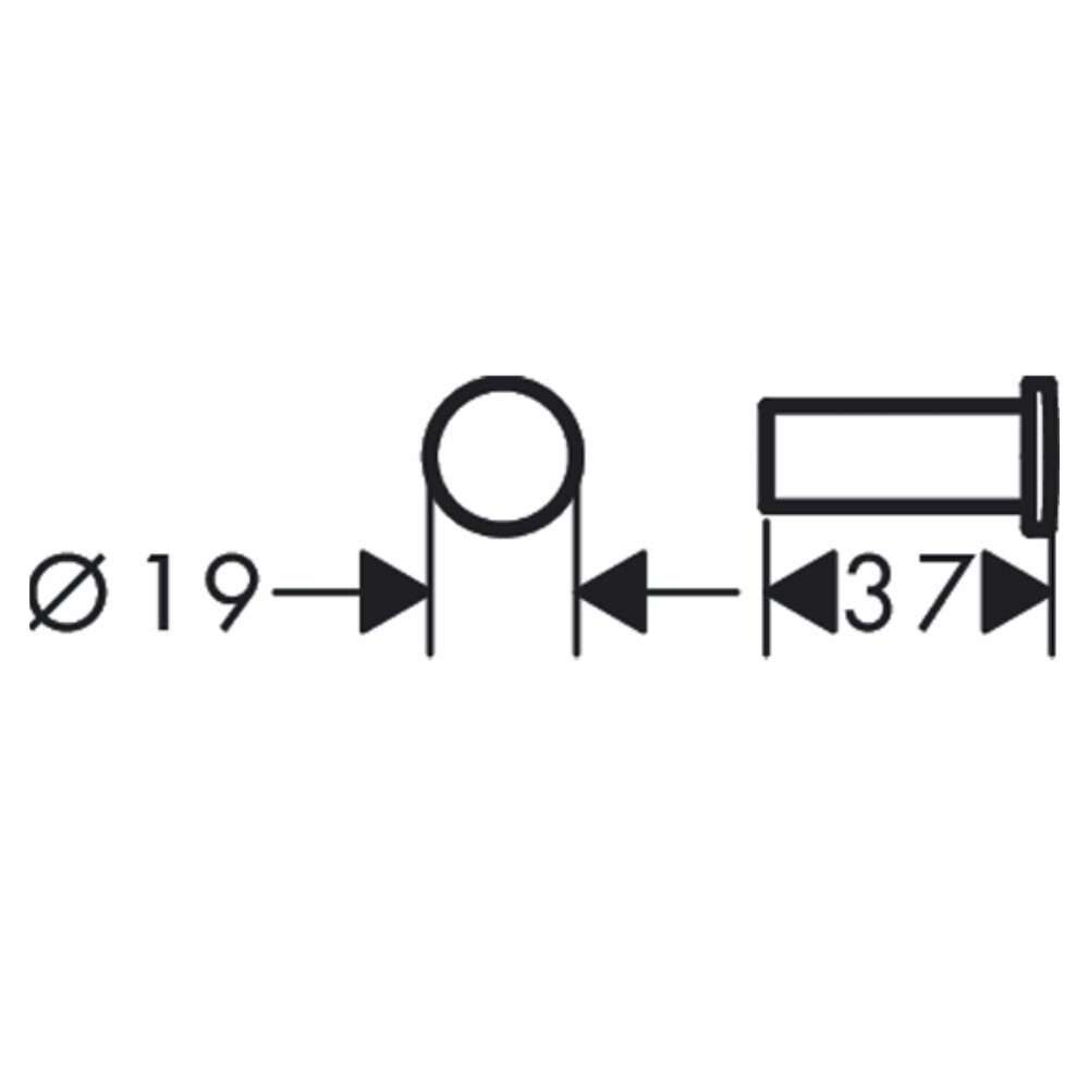 Bản vẽ kỹ thuật của móc áo đơn Hansgrohe 41711000