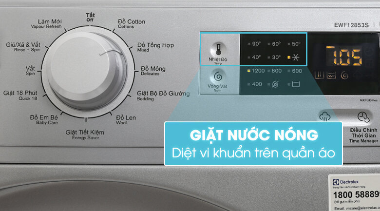 Máy giặt Electrolux Inverter 8 kg EWF12853S Máy giặt Electrolux Inverter 8 kg EWF12853S