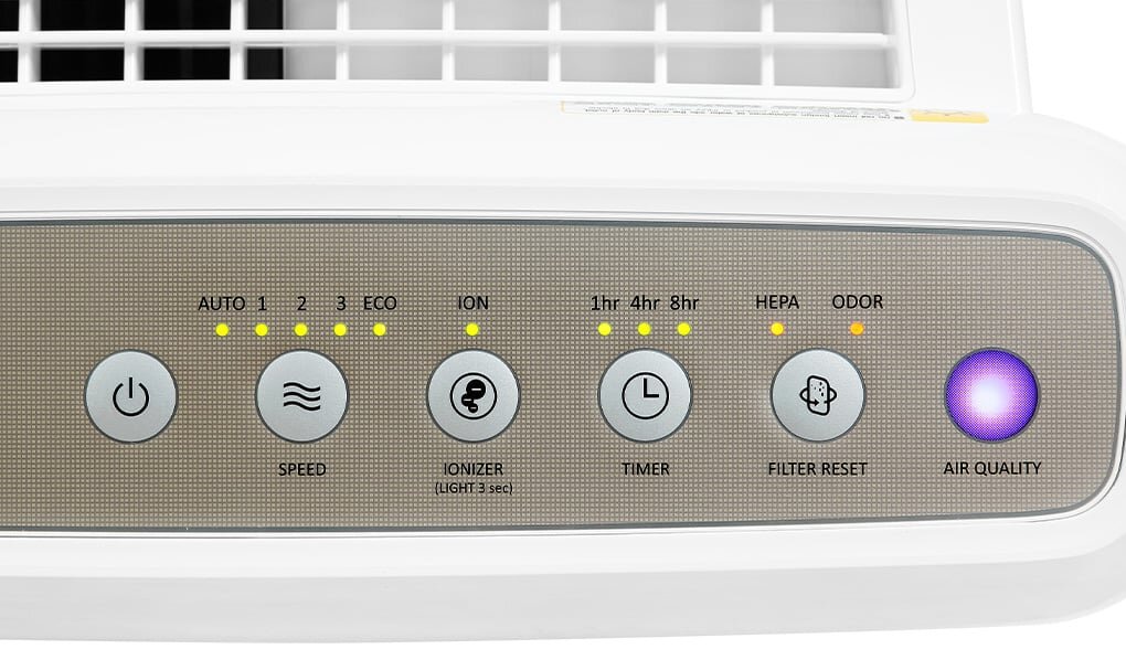 Bảng điều khiển của máy lọc không khí Coway AP-1512HH