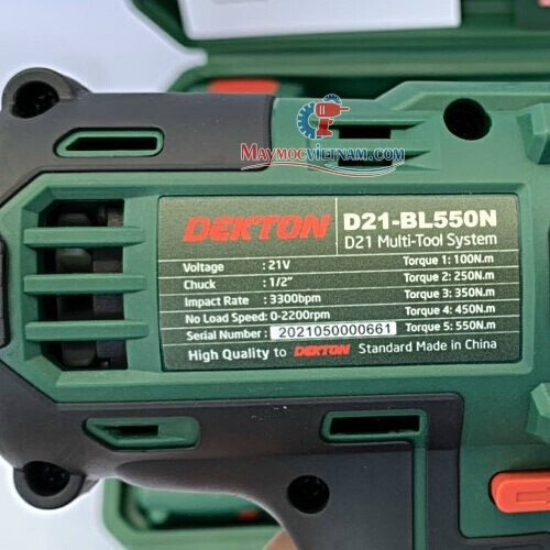 Máy siết bulong pin Dekton D21-550BL