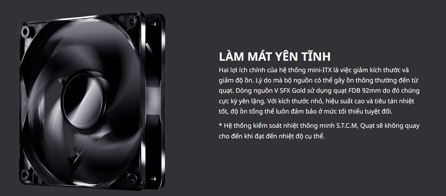 Nguồn máy tính Cooler Master 750W V SFX Gold   (80 Plus Gold/Màu Đen)