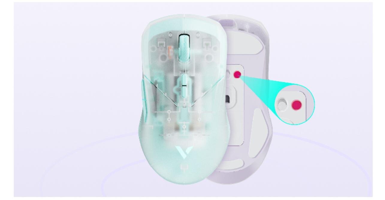 Chuột Gaming Rapoo VT9Pro 4K Translucent Purple (Wireless 2.4Ghz/USB/PAW3398) 4