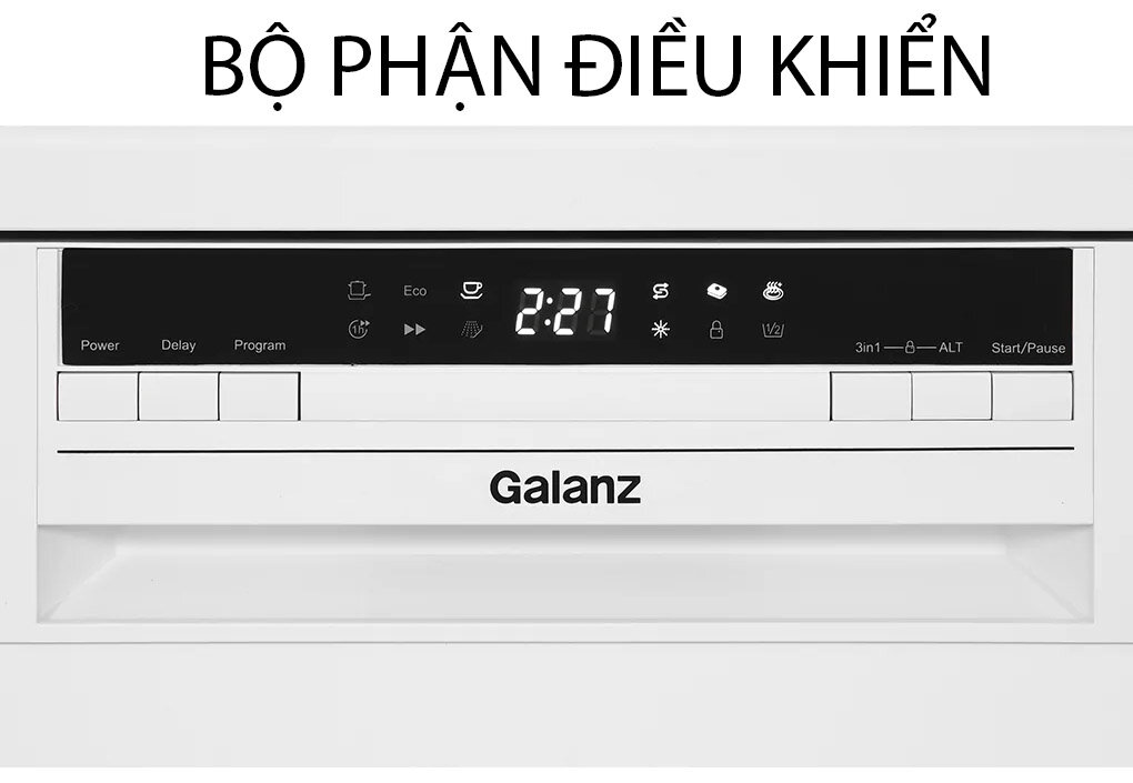 Bộ phận điều khiển của máy rửa chén Galanz GR12462T