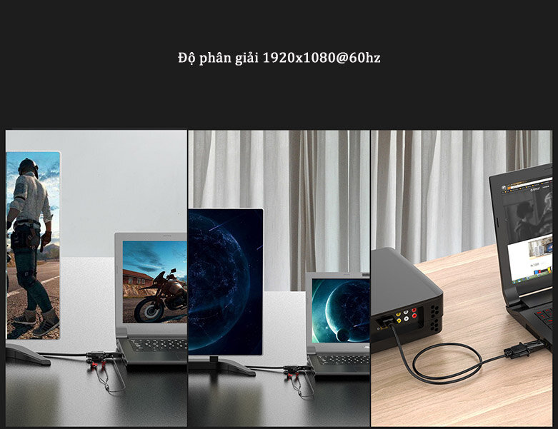 Thiết bị chuyển HDMI sang VGA Orico XD-HLFV (Đen) | Độ phân giải