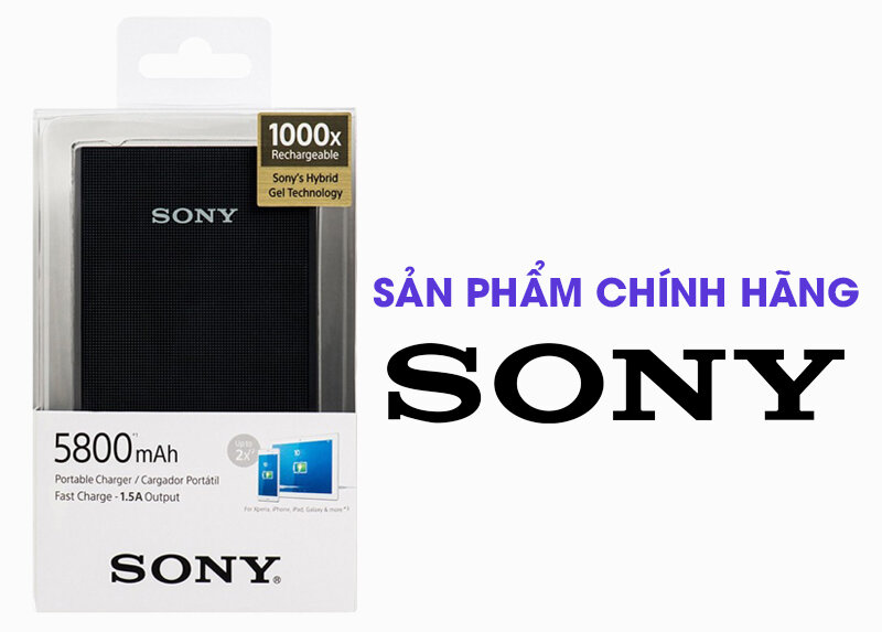 Pin sạc dự phòng Polymer 5.800 mAh Sony CP-E6-BC