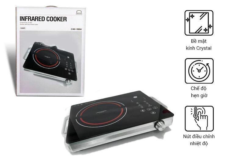 Bếp hồng ngoại dương 1 vùng nấu Lock