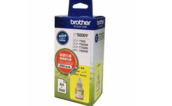 Mực in phun Brother BT5000Y với màu vàng tươi tắn