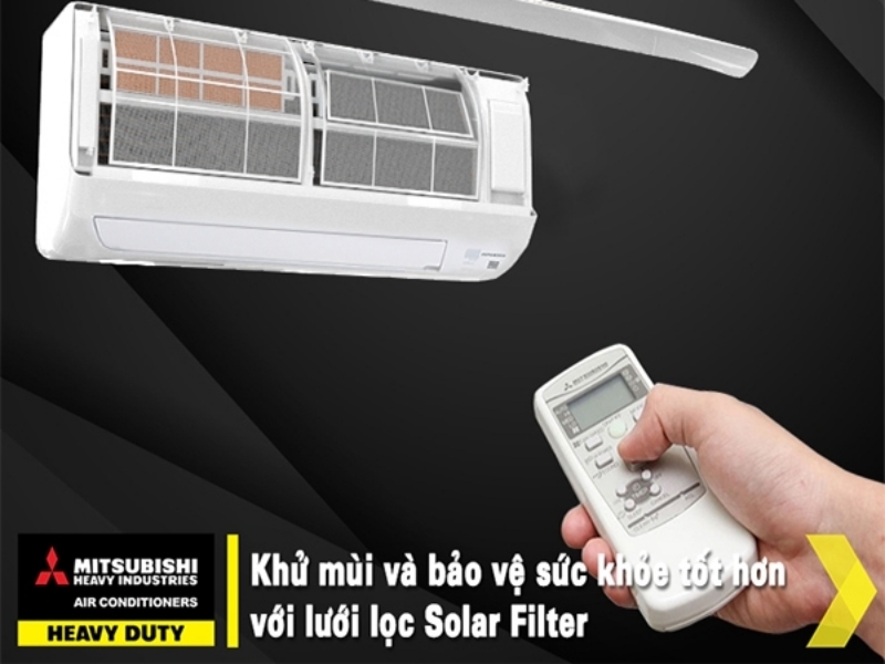 Điều hòa Mitsubishi Heavy 9000 BTU 2 chiều inverter SRK/SRC25ZSPS-S5 lọc không khí hiệu quả