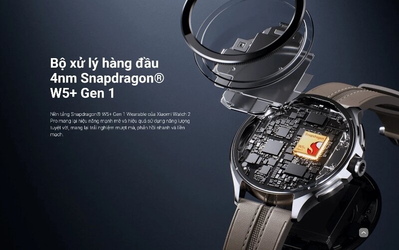 Đồng hồ thông minh Xiaomi Watch 2 Pro chip xử lý