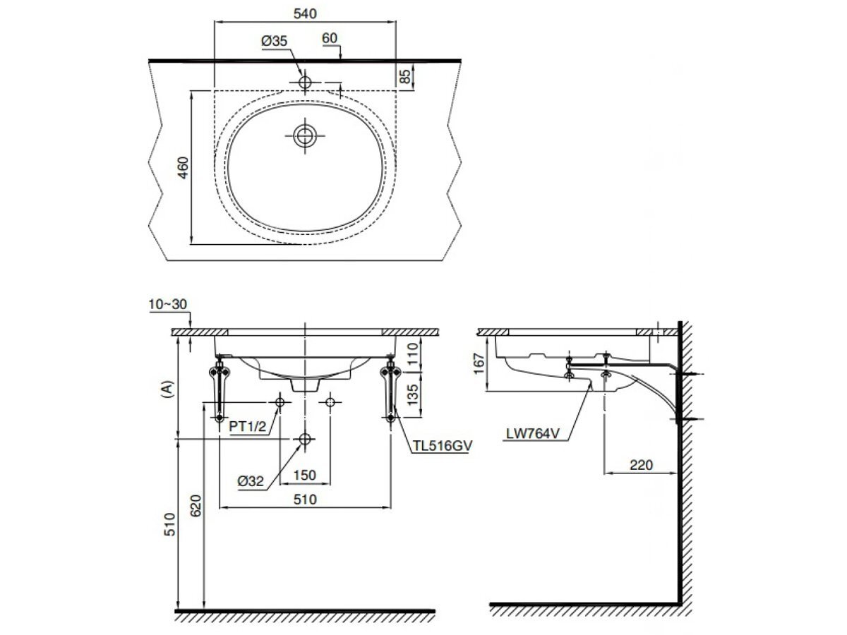 Thông số kỹ thuật của Toto LT764 Toto LT764