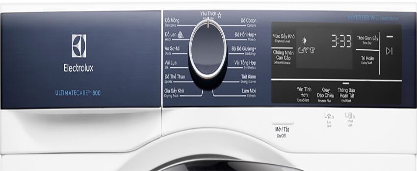 Bảng điều khiển của Máy sấy quần áo cửa trước Electrolux EDH903BEWAL