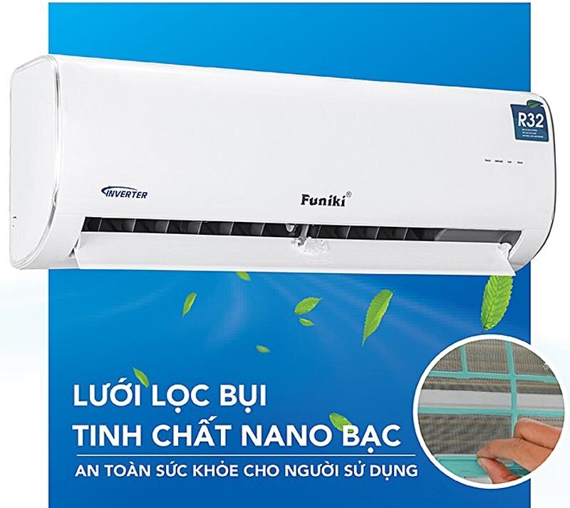 Điều Hòa Funiki Inverter 12000 BTU 1 Chiều HIC12MMC lọc không khí