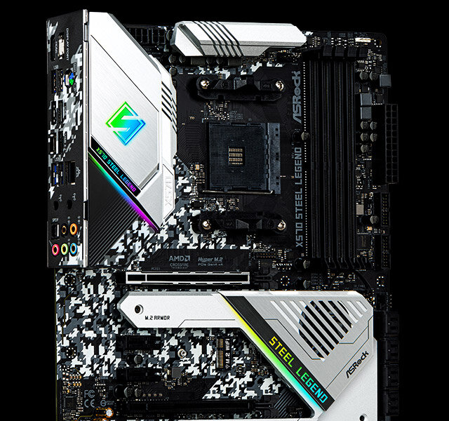 Main Asrock X570 Steel Legend (Chipset AMD X570/ Socket AM4/ VGA onboard)