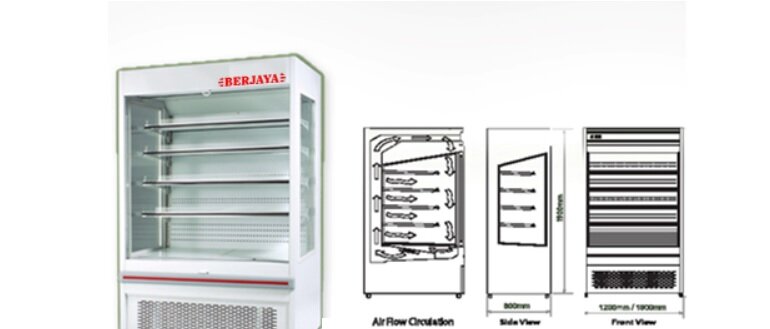 Tủ trưng bày Berjaya 724 lít BS-OS 4SC