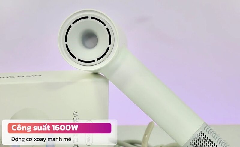 Máy sấy tóc Showsee AP16-W trang bị động cơ chổi than công suất lớn