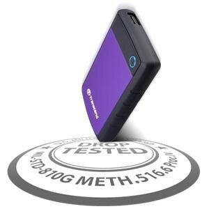 Ổ cứng di động Transcend 2TB 2.5inch StoreJet 25H3P Màu Tím, Chống Sốc (TS2TSJ25H3P)