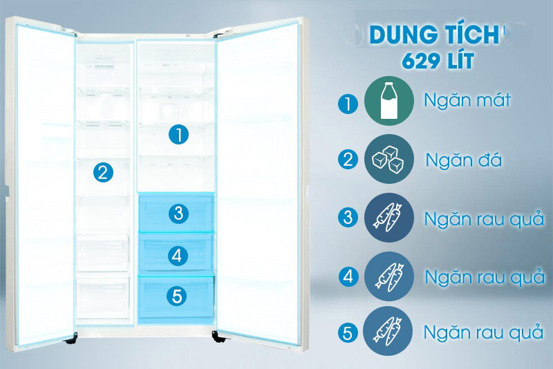 Tủ lạnh LG 629 lít GR-H267LGW Tủ lạnh LG 629 lít GR-H267LGW