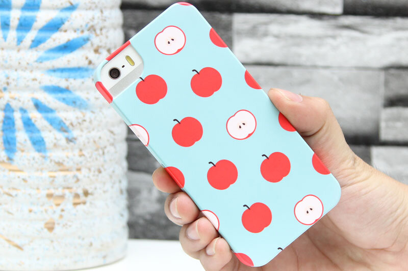 Ốp lưng iPhone 5 - 5S Nhựa Icover Táo Đỏ