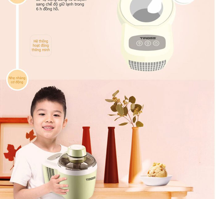 Máy làm kem tươi Tiross TS-9090 Máy làm kem tươi Tiross TS-9090