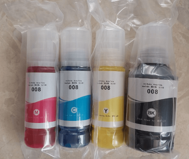 Máy Epson L15150 còn sử dụng mực sắc tố EcoTank Epson 008 chính hãng 