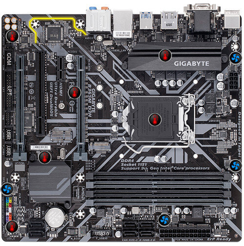 Main Gigabyte B365M-D3H (Chipset Intel B365/ Socket LGA1151/ VGA onboard)