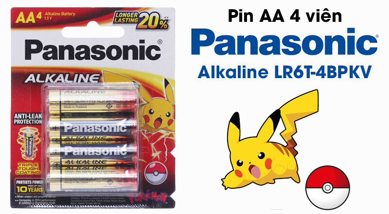Pin AA 4 viên Panasonic Alkaline LR6T-4BPKV