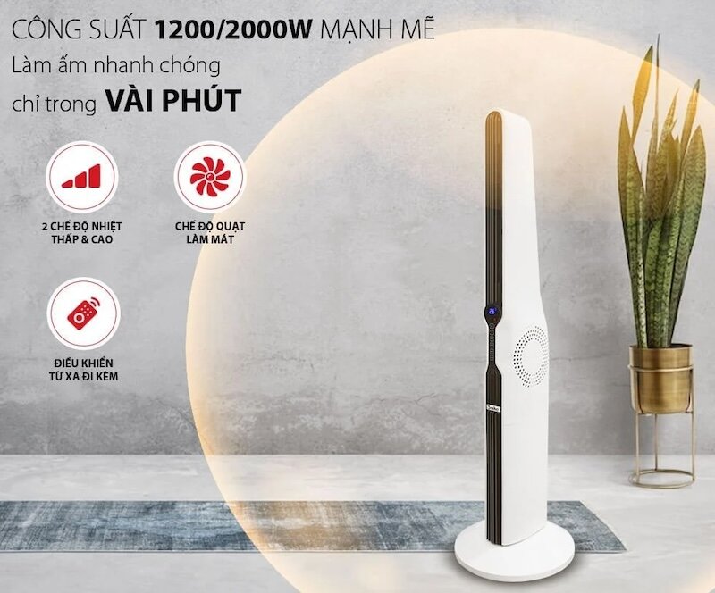 Quạt sưởi gốm Saiko CH-2000R