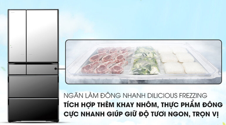 Tủ lạnh Hitachi Inverter 540 lít R-HW540RV