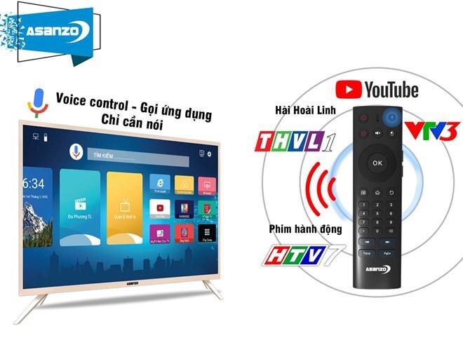 Smart Tivi Asanzo 43 inch 43VS9 Full HD, Android TV