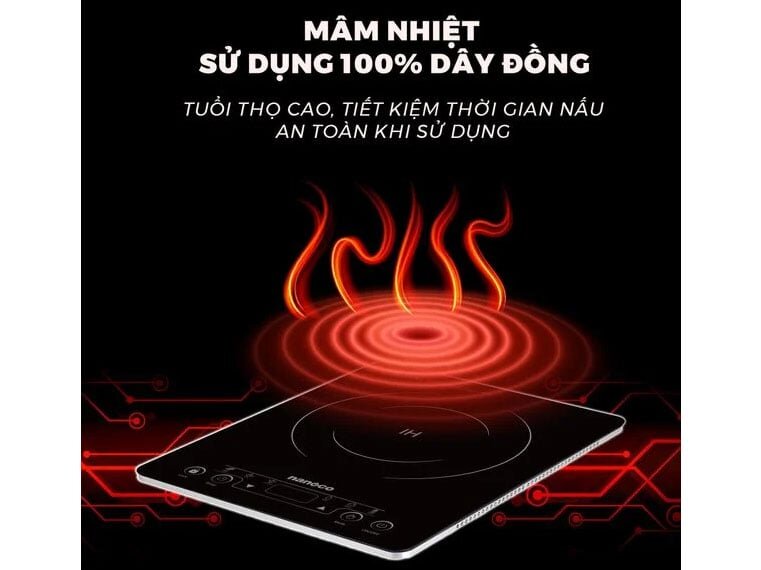 Bếp từ có mâm từ bằng đồng Bếp từ