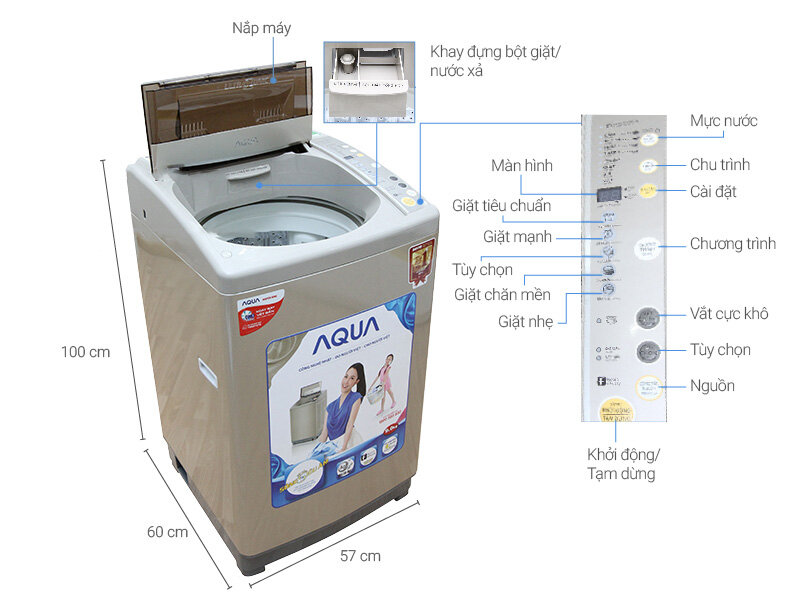 Máy giặt Aqua 9 kg AQW-U90ZT N