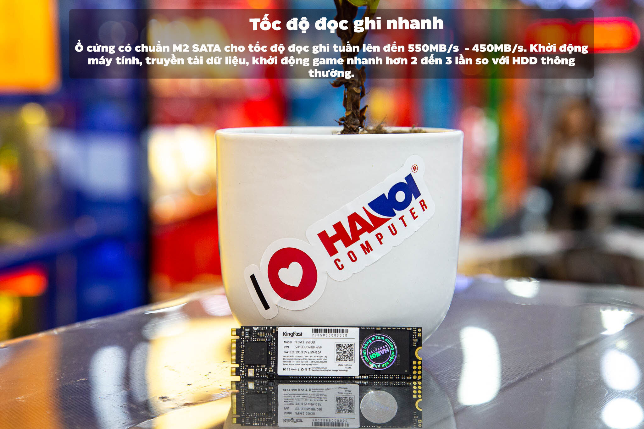 Ổ cứng SSD Kingfast F6M 256GB M.2 2280 (Đọc 550MB/s - Ghi 450MB/s) 